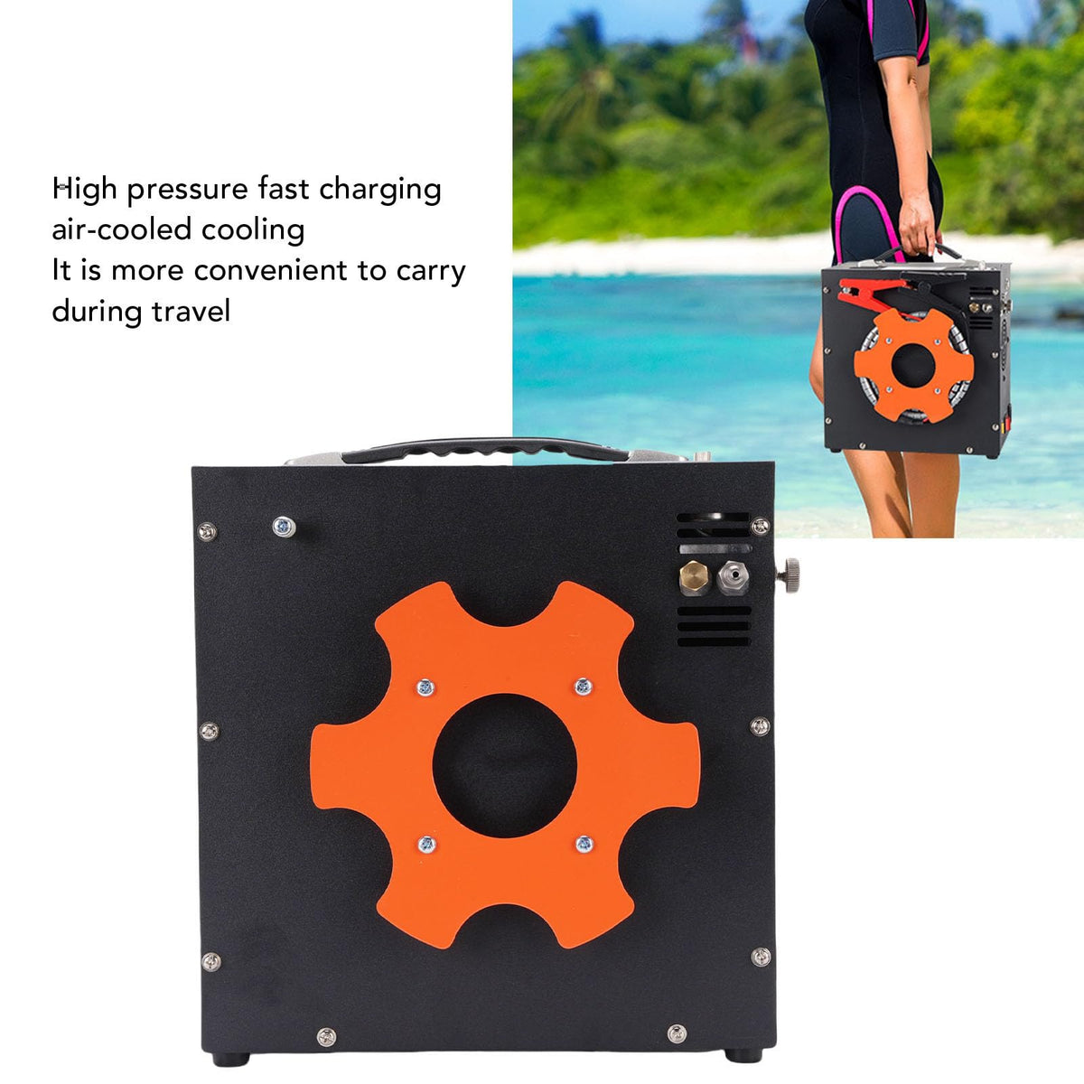 Mavaol 12V Car Air Compressor Efficient High Pressure Pump for Versatile Applications