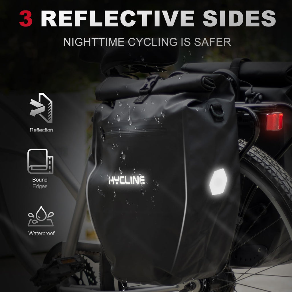 Hycline Waterproof Bike Panniers Bag: Bicycle Rear Rack Bags 28L