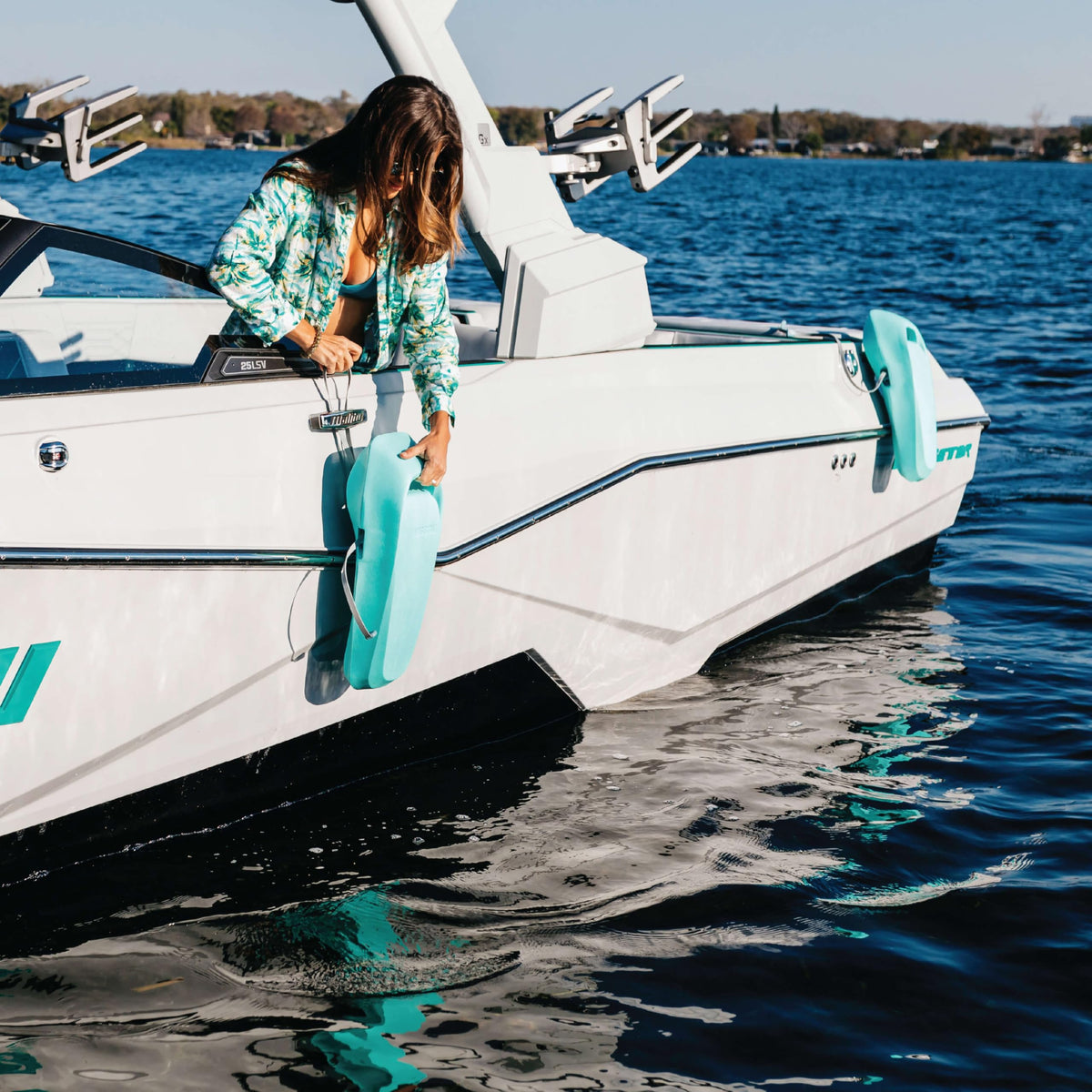 MISSION Boat Gear Sentry Boat Fenders 2 Pack - Heavy Duty Boat Fenders for Docking - Flat Hull-Hugging Boat Bumpers for Safe Boat Protection