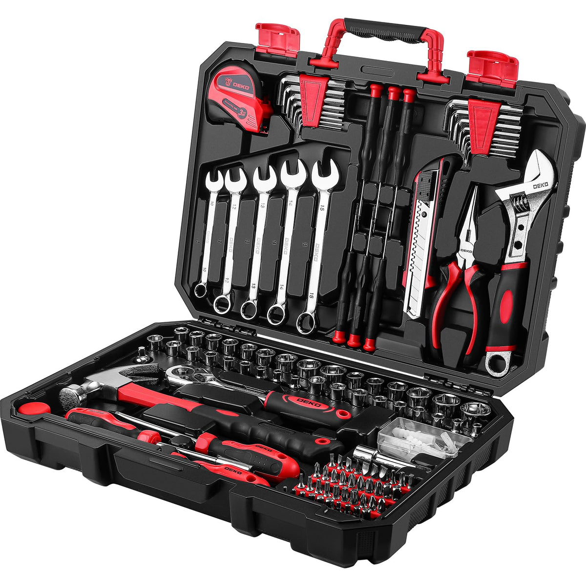 DEKOPRO 158 Piece Tool Set-General Household Hand Tool Kit