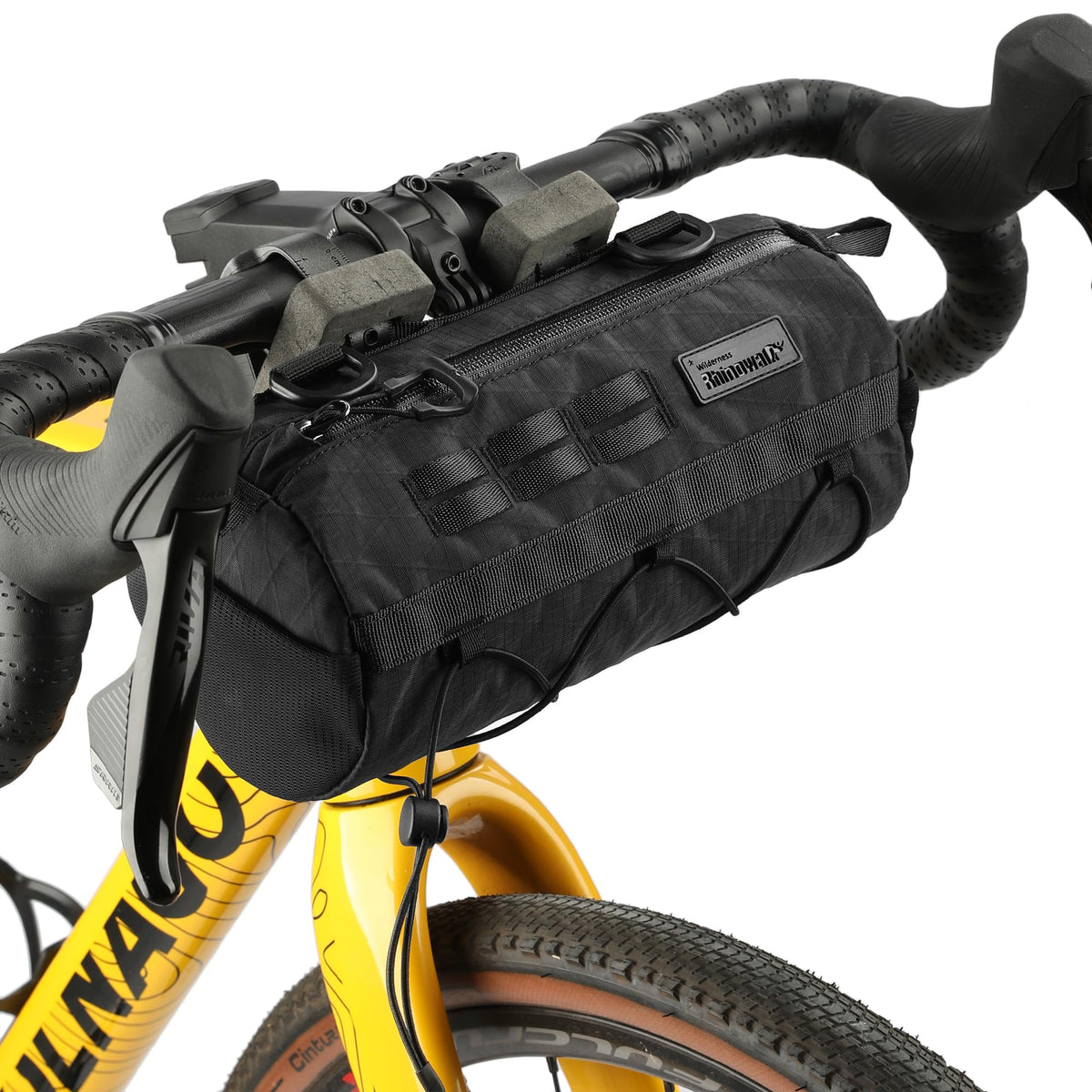 Rhinowalk Bike Handlebar Bag Waterproof Bicycle Front Bag Frame Storage Roll Bag Mountain Road Bikes Commuter Shoulder Bag Professional Cycling Accessories