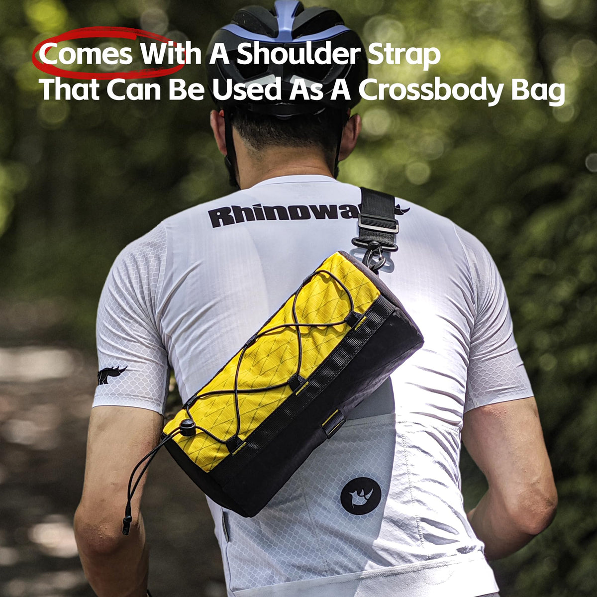 Rhinowalk Bike Handlebar Bag Waterproof Bicycle Front Bag Frame Storage Roll Bag Mountain Road Bikes Commuter Shoulder Bag Professional Cycling Accessories
