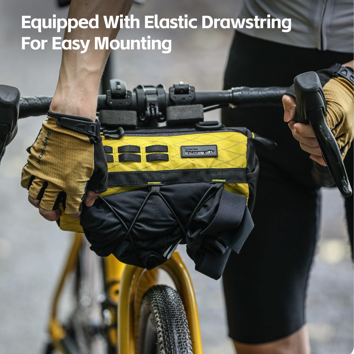 Rhinowalk Bike Handlebar Bag Waterproof Bicycle Front Bag Frame Storage Roll Bag Mountain Road Bikes Commuter Shoulder Bag Professional Cycling Accessories