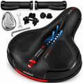 Avelori Bike Comfort Bundle – Premium Memory Foam Bicycle Saddle with Dual Spring Suspension & Ergonomic Lock-On Handlebar Grips – Universal Fit for MTB, Road, and Cruiser Bikes