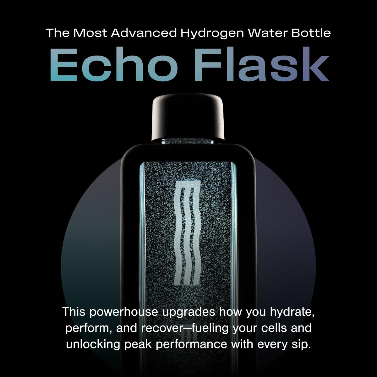 Echo Flask Hydrogen Water Bottle - Active Hydration Solution with Water Intake Tracking & LCD Touch Screen - Compact & Convenient - Transparent Hydrogen Flask - 12 oz