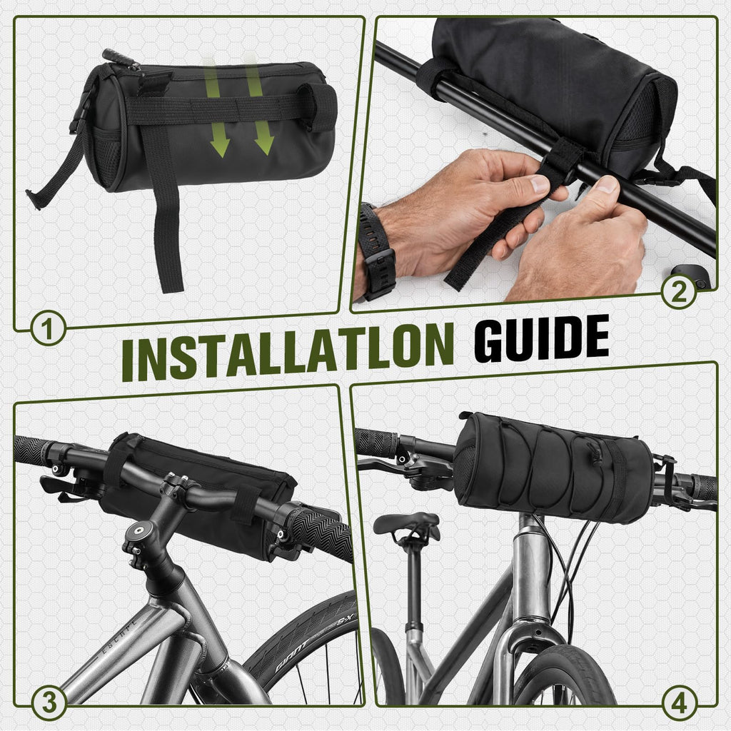 KVEKVE 3 Pack Bicycle Handlebar Bag, Front Storage Bag for Mountain Bike